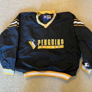 Vintage Pittsburgh Penguins Hockey Crewneck Windbreaker